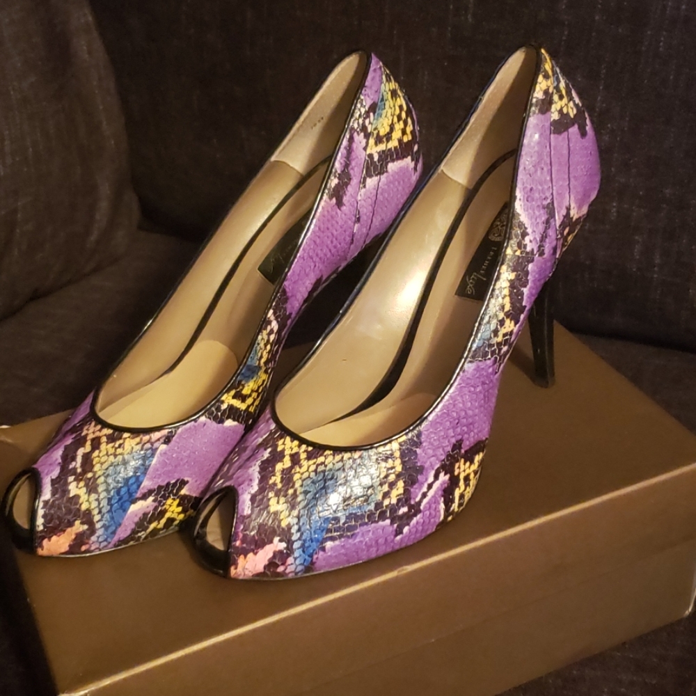 J Renee Luxe Christiana Multi Purple Painted Snake